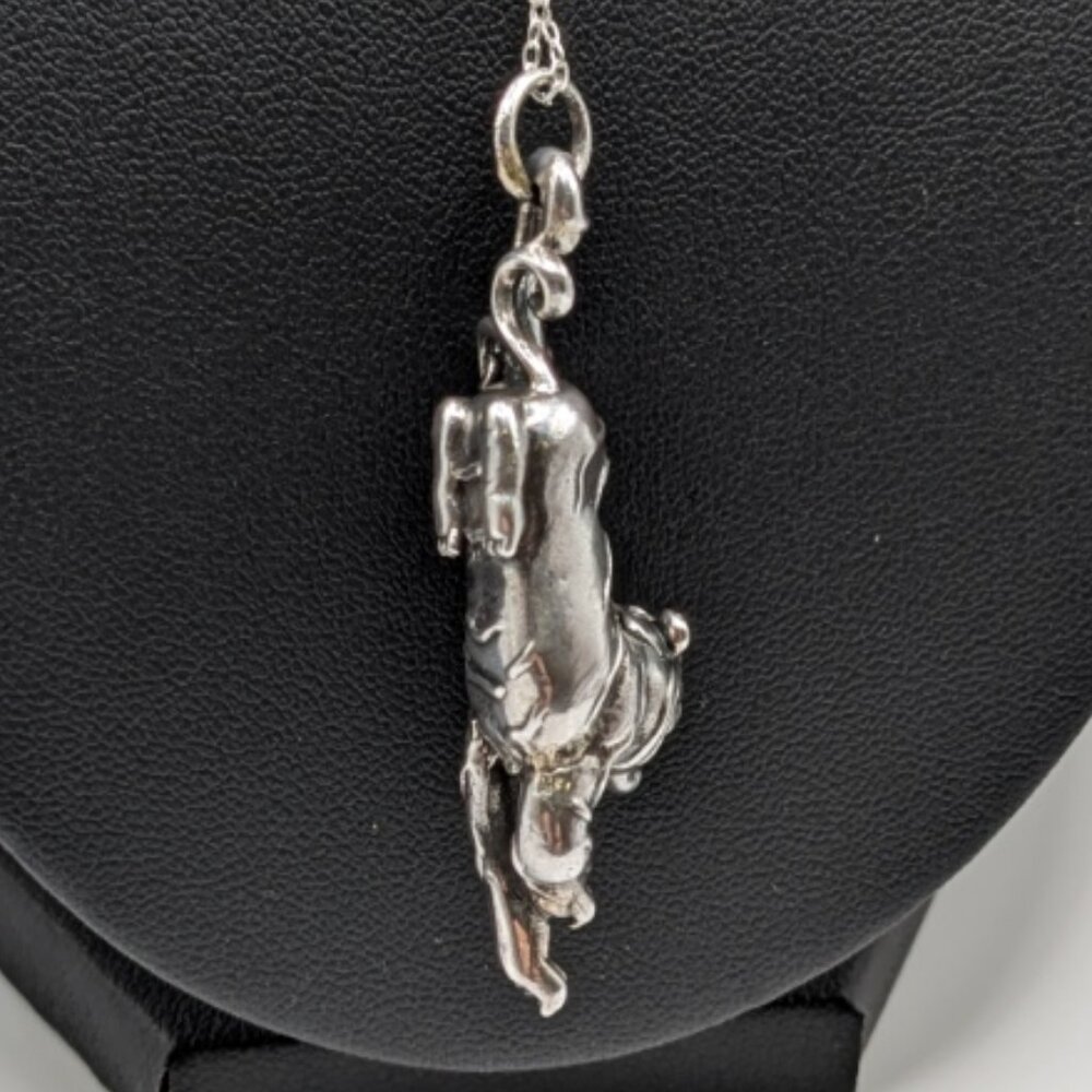 Solid Sterling Silver Lion Pendant - image 2
